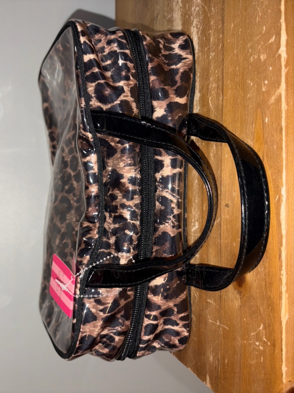 Victoria's Secret Leopard Print Clear Travel Bag - Black & Brown Y2K NWT - Picture 5 of 10